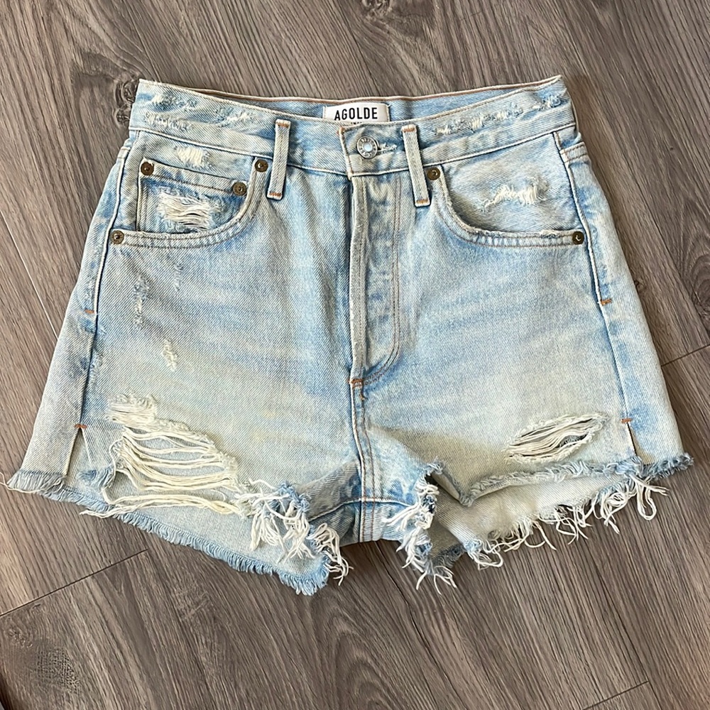 AGOLDE High rise Jean shorts